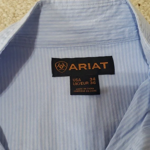 Ariat Blue Show Shirt sz 34 - Picture 3 of 3
